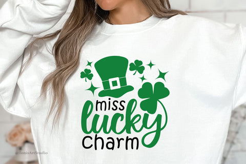 Miss Lucky Charm Svg | Little Miss St Patricks Day Svg SVG TonisArtStudio 