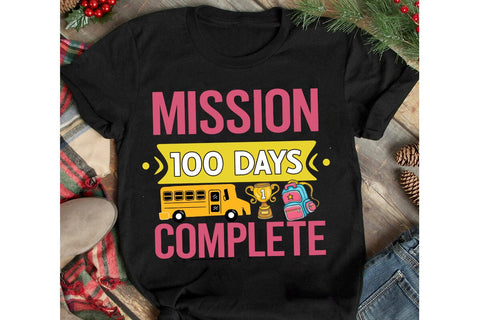 Mission 100 Days Complete SVG | School Gnome 100 Days SVG SVG BlackCatsMedia 