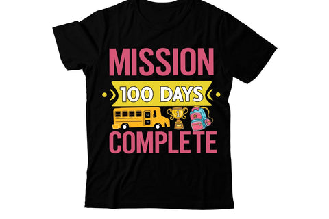 Mission 100 Days Complete SVG | School Gnome 100 Days SVG SVG BlackCatsMedia 