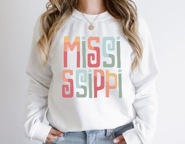 Mississippi Retro Typography PNG | Vintage State Name Design | Sublimation Digital Download Sublimation Print Perfect Design Shop 