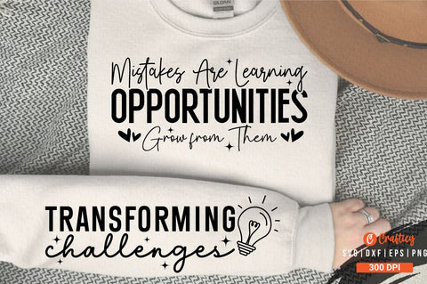 Mistakes are Learning Opportunities Grow from Them Sleeve SVG Design SVG Designangry 