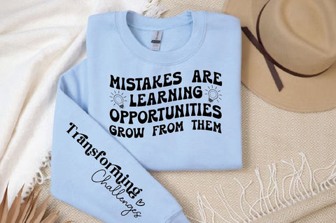 Mistakes are Learning Opportunities Grow Sleeve SVG Design, Inspirational sleeve SVG, Motivational Sleeve SVG Design, Positive Sleeve SVG SVG Regulrcrative 