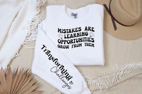 Mistakes are Learning Opportunities Grow Sleeve SVG Design, Inspirational sleeve SVG, Motivational Sleeve SVG Design, Positive Sleeve SVG SVG Regulrcrative 