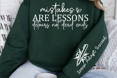 Mistakes are lessons detours not dead ends Sleeve SVG Design SVG Designangry 