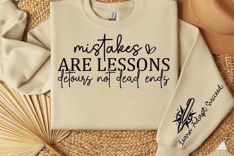 Mistakes are lessons detours not dead ends Sleeve SVG Design SVG Designangry 