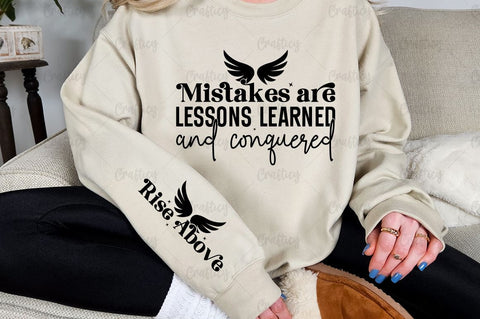 Mistakes are lessons learned and conquered Sleeve SVG Design SVG Designangry 