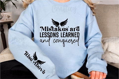 Mistakes are lessons learned and conquered Sleeve SVG Design SVG Designangry 