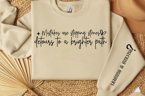 Mistakes are stepping stones detours to a brighter path Sleeve SVG Design SVG Designangry 