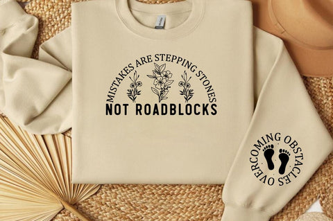Mistakes are Stepping Stones Not Roadblocks Sleeve SVG Design SVG Designangry 