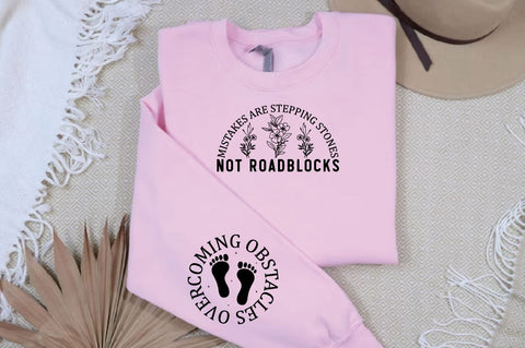 Mistakes are Stepping Stones Not Roadblocks Sleeve SVG Design SVG Designangry 