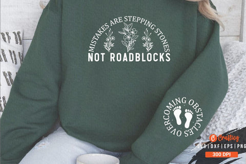 Mistakes are Stepping Stones Not Roadblocks Sleeve SVG Design SVG Designangry 