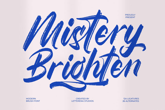 Mistery Brighten - Modern Brush Font Font Letterena Studios 