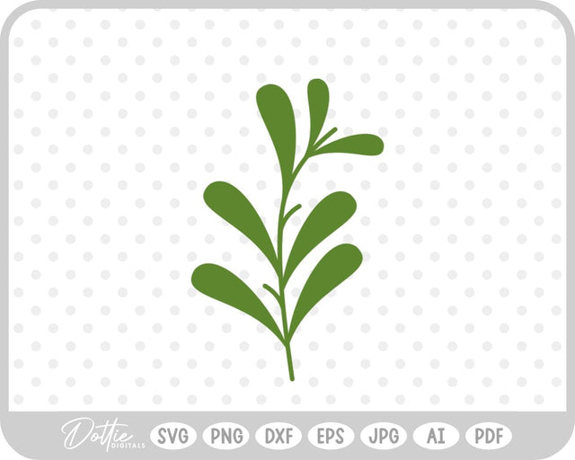 Mistletoe Christmas Plant SVG DottieDigitals 