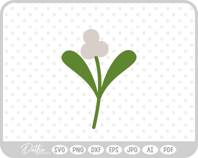 Mistletoe Christmas Plant SVG DottieDigitals 