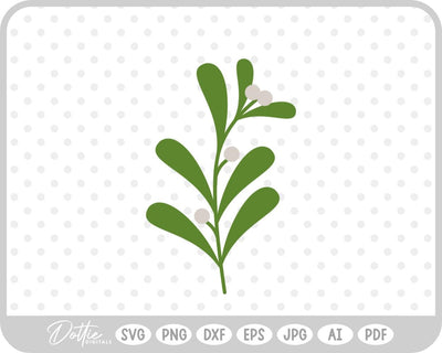 Mistletoe Christmas Plant SVG DottieDigitals 