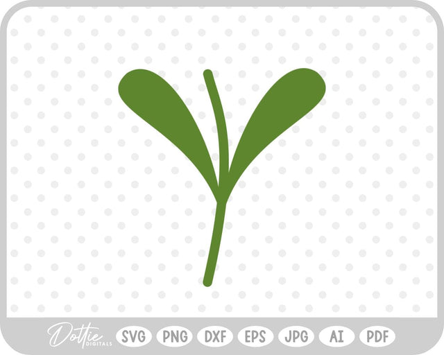 Mistletoe Christmas Plant SVG DottieDigitals 