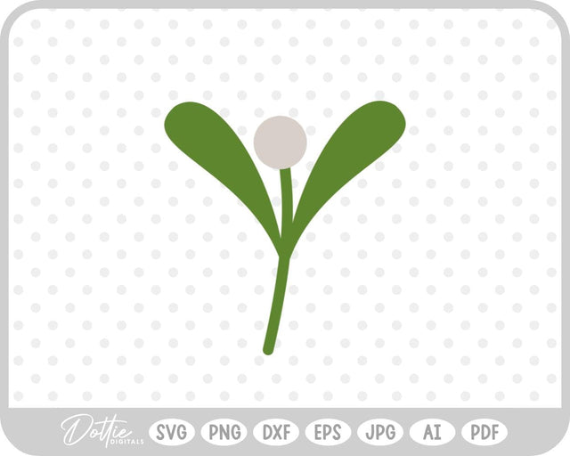 Mistletoe Christmas Plant SVG DottieDigitals 