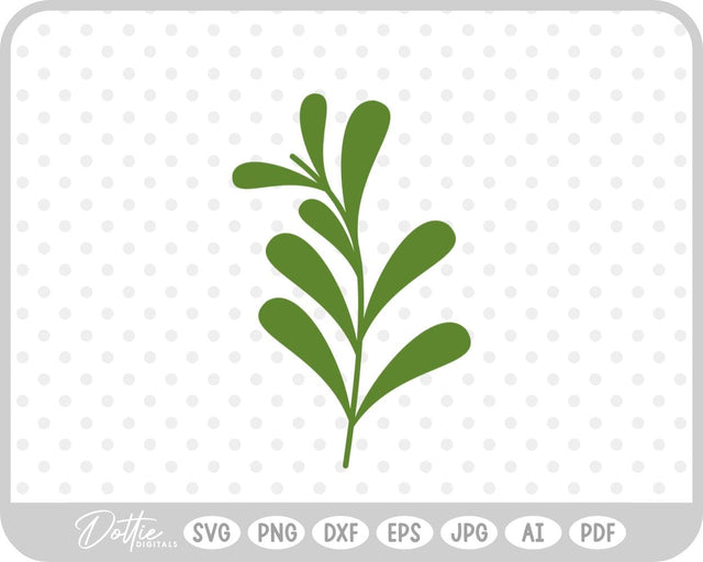 Mistletoe Christmas Plant SVG DottieDigitals 