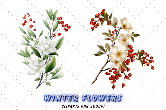 Mistletoe Clipart, Clipart, Commercial use, Digital Download,Watercolor Clipart,Card Making,Clip Art,Digital Paper Sublimation FloridPrintables 