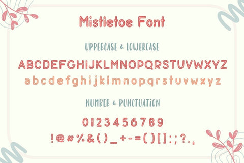 Mistletoe - Cute Display Font Font AnningArts Design 