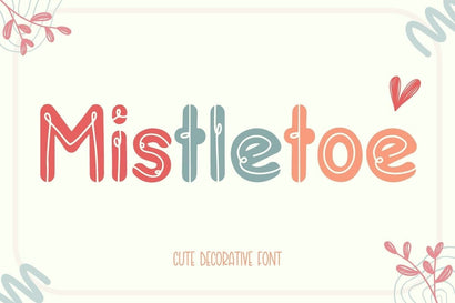 Mistletoe - Cute Display Font Font AnningArts Design 