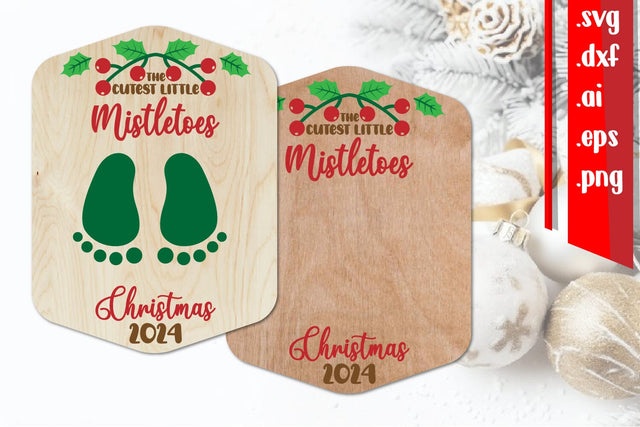 Mistletoes Board | Cutest Little Mistletoes | Baby First Christmas SVG zafrans studio 