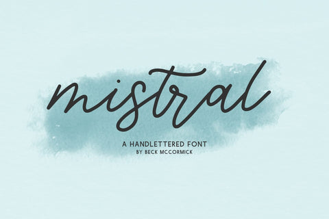 Mistral Script Font Beck McCormick 