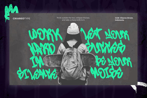 Misty Lines - A dripping Monoline Graffiti Font Font Mozzatype 