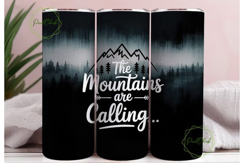 Misty Mountains 20oz Tumbler Wrap Sublimation PixelChick 
