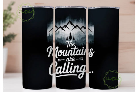 Misty Mountains 20oz Tumbler Wrap Sublimation PixelChick 