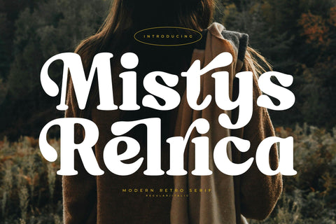 Mistys Relrica - Modern Retro Serif Font Letterena Studios 