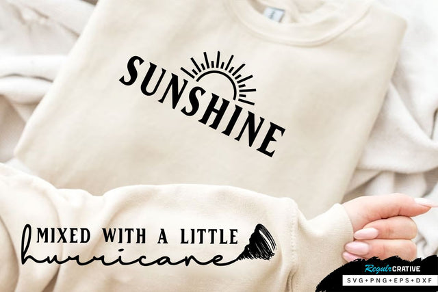 Mixed eith a little hurricane Sleeve SVG Design, Sarcastic SVG Design, Funny SVG Design, Sarcasm SVG, Funny Quotes SVG, Sarcastic Quotes SVG, Sassy SVG SVG Regulrcrative 