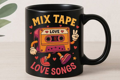 Mixtape Love Songs Valentine PNG SVG BillahCrafts 