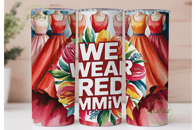 MMIW Red Dress Tumbler Wrap Sublimation PixelChick 