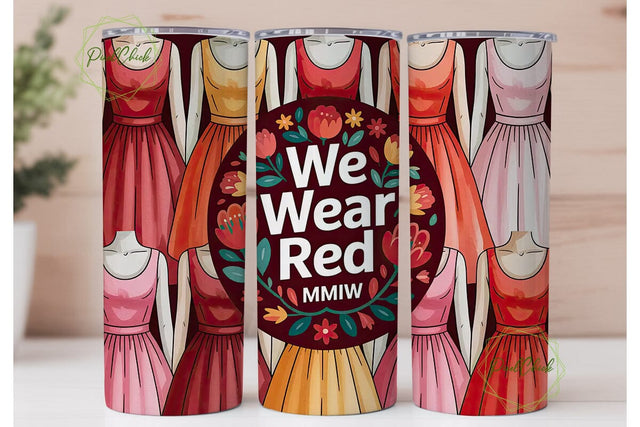 MMIW Red Dress Tumbler Wrap Sublimation PixelChick 