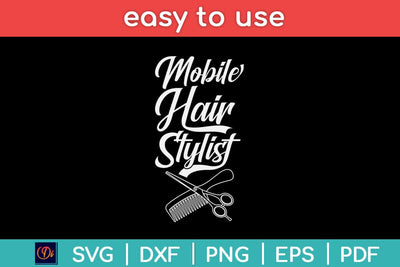 Mobile Hairstylist Hairdresser Coiffeur Barber Svg Design SVG artprintfile 