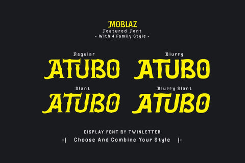 Moblaz - Serif Display Font Font twinletter 