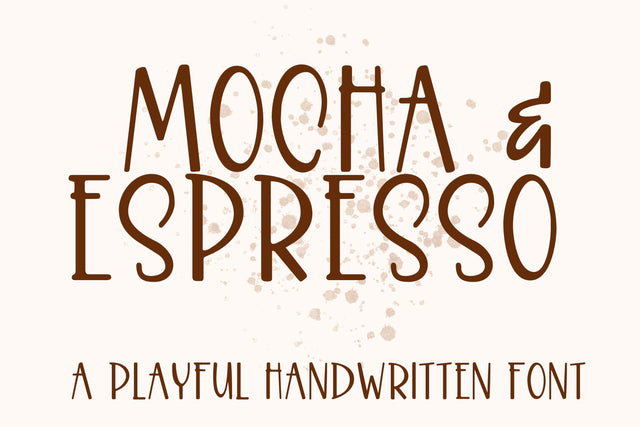 Mocha & Espresso , Fun Handwritten Font for Cricut Font Designing Digitals 