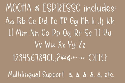 Mocha & Espresso , Fun Handwritten Font for Cricut Font Designing Digitals 
