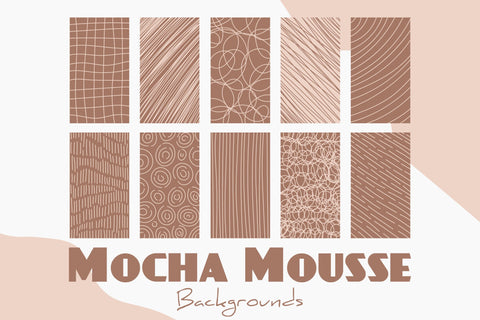 Mocha Mousse Abstract Backgrounds Digital Pattern Rin Green 