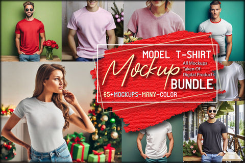 Model T-shirt Mockup Bundle Mock Up Photo Creativeart88 