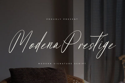 Modena Prestige - Modern Signature Script Font Letterena Studios 