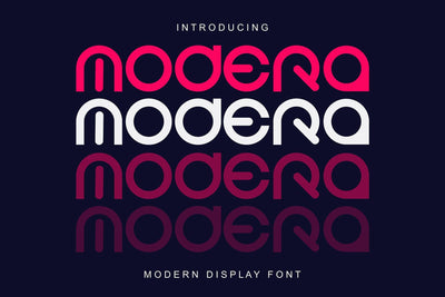 Modera - Geometric Modern Typeface Font Mozzatype 
