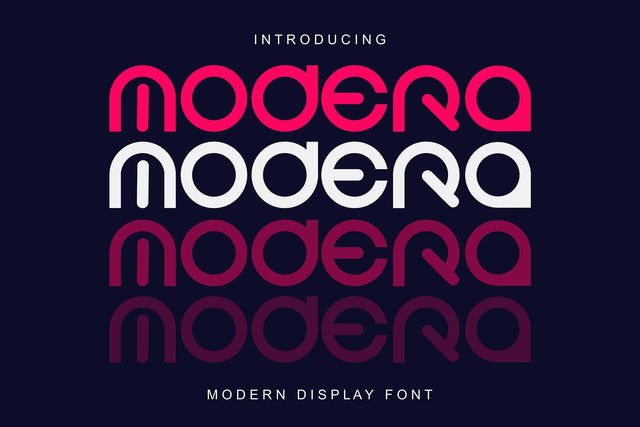 Modera - Geometric Modern Typeface Font Mozzatype 