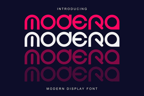 Modera - Geometric Modern Typeface Font Mozzatype 