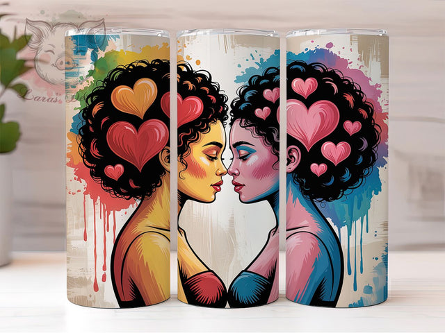 Modern Abstract Heart Tumbler, Love Heart, Abstract Wrap, Sublimation Art, 20oz Tumbler, Romantic Theme, Stylish Design Sublimation Lara' s Designs 
