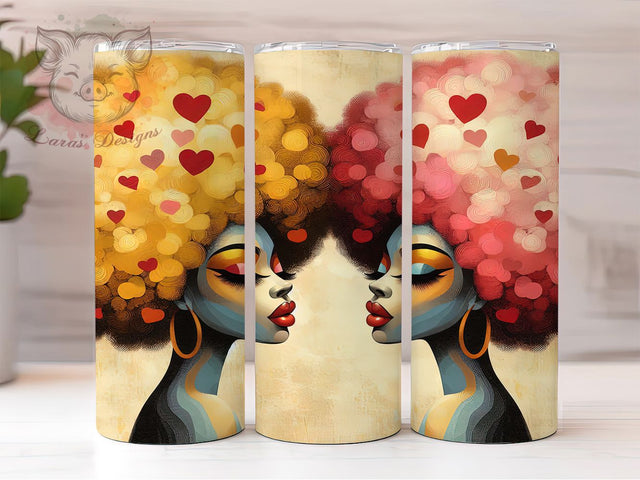 Modern Abstract Heart Tumbler, Love Heart, Abstract Wrap, Sublimation Art, 20oz Tumbler, Romantic Theme, Stylish Design Sublimation Lara' s Designs 