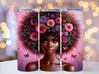 Modern Afro Black Girl Tumbler, Afro Black Girl, Stylish Art, Tumbler Wrap, Sublimation Design, 20oz Tumbler, Modern Fashion Sublimation SvggirlplusArt 