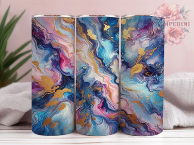 Modern Alcohol Ink Colorful Tumbler, Abstract Tumbler PNG, Pink Purple Blue Design, 20Oz Tumbler Wrap, Ink Art Sublimation, Colorful Tumbler Design Sublimation Li Zamperini 