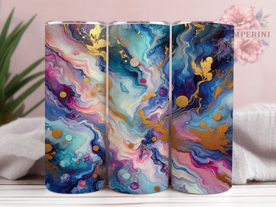 Modern Alcohol Ink Colorful Tumbler, Abstract Tumbler PNG, Pink Purple Blue Design, 20Oz Tumbler Wrap, Ink Art Sublimation, Colorful Tumbler Design Sublimation Li Zamperini 